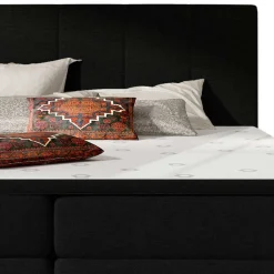 Wohnen Betten|Betten*Komplettbett in Schwarzbraun Stoffbezug - Carbonaro