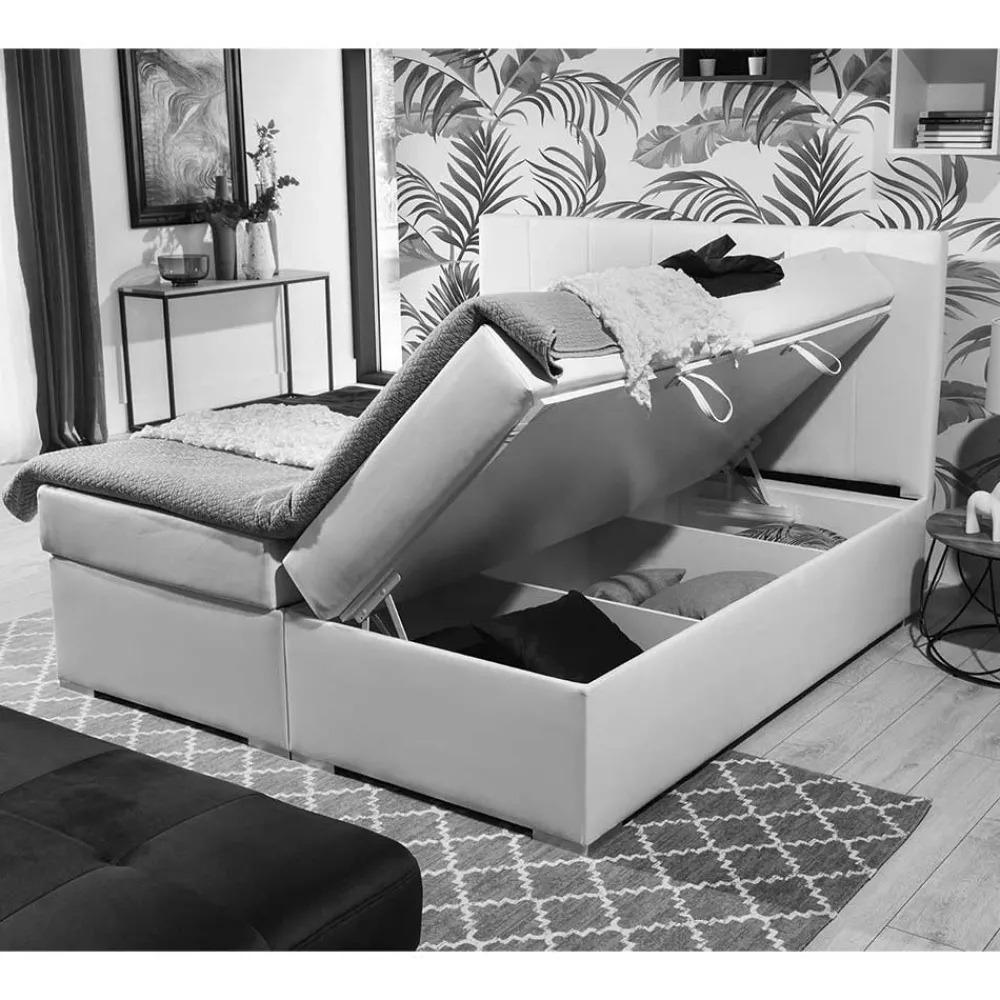 Wohnen Betten|Betten*Komplettbett in Schwarzbraun Stoffbezug - Carbonaro