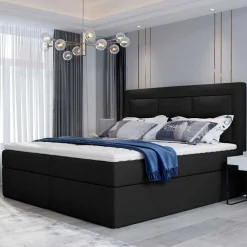 Wohnen Braune Möbel|Jugendbetten*Komplettbett in Schwarzbraun Stoffbezug - Aundre