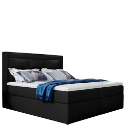 Wohnen Braune Möbel|Jugendbetten*Komplettbett in Schwarzbraun Stoffbezug - Aundre