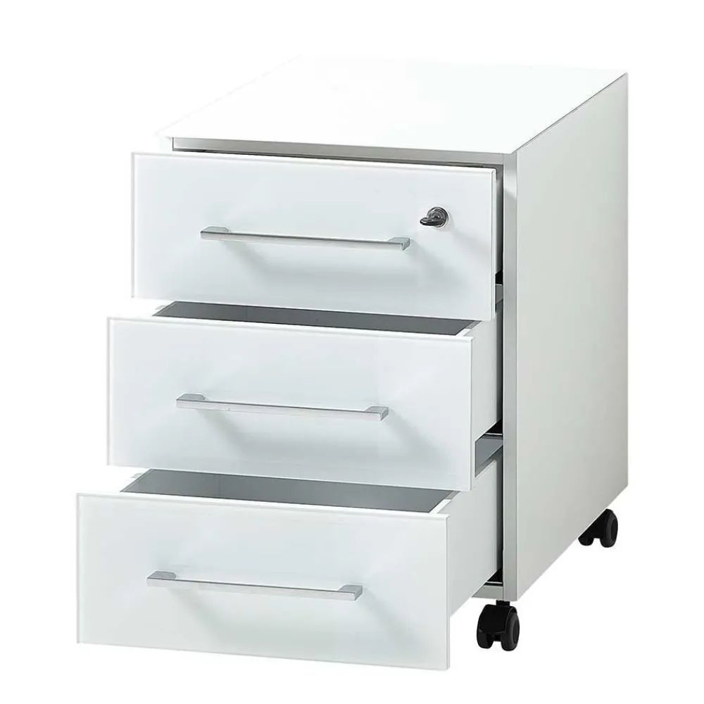 Wohnen Komplette Büro Einrichtung in Weiß - Fidania (fünfteilig)