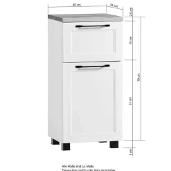 Wohnen Kompletteinrichtung Bad Möbelset - Gyatso (fünfteilig)