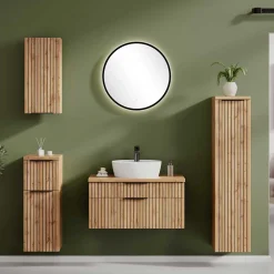 Wohnen Kompletteinrichtung Badmöbel modern - Crystoga (fünfteilig)