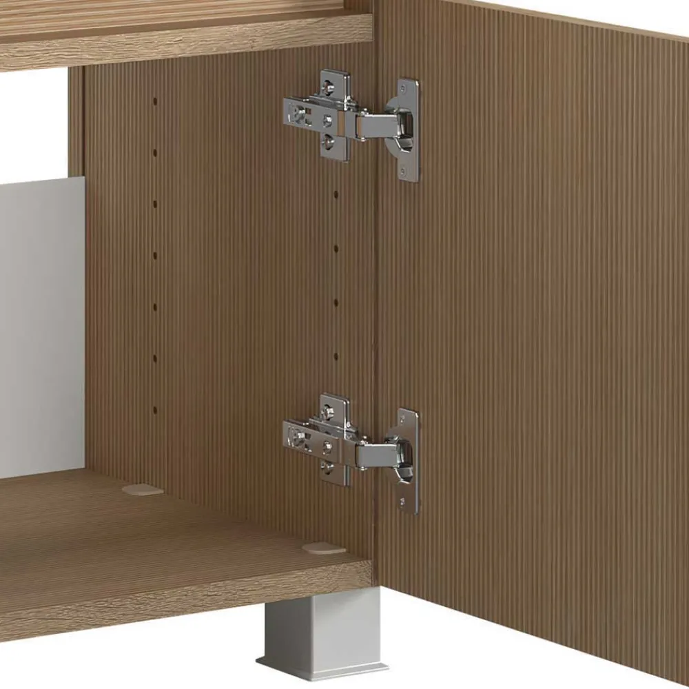 Wohnen Badezimmer Komplett*Kompletteinrichtung Badmöbel Set - Leitha (fünfteilig)