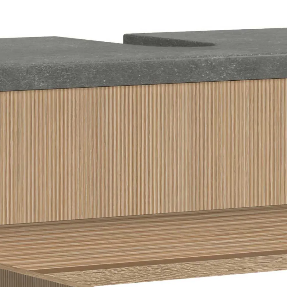 Wohnen Badezimmer Komplett*Kompletteinrichtung Badmöbel Set - Leitha (fünfteilig)