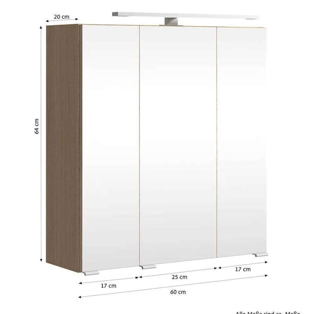 Wohnen Badezimmer Komplett*Kompletteinrichtung Badmöbel Set - Leitha (fünfteilig)