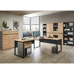 Wohnen Home Office Möbel|Büro Komplett*Kompletteinrichtung Büro Set - Kuetra (neunteilig)