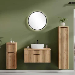 Wohnen Badezimmer Komplett*Komplettset Badeinrichtung modern - Crystoga (vierteilig)