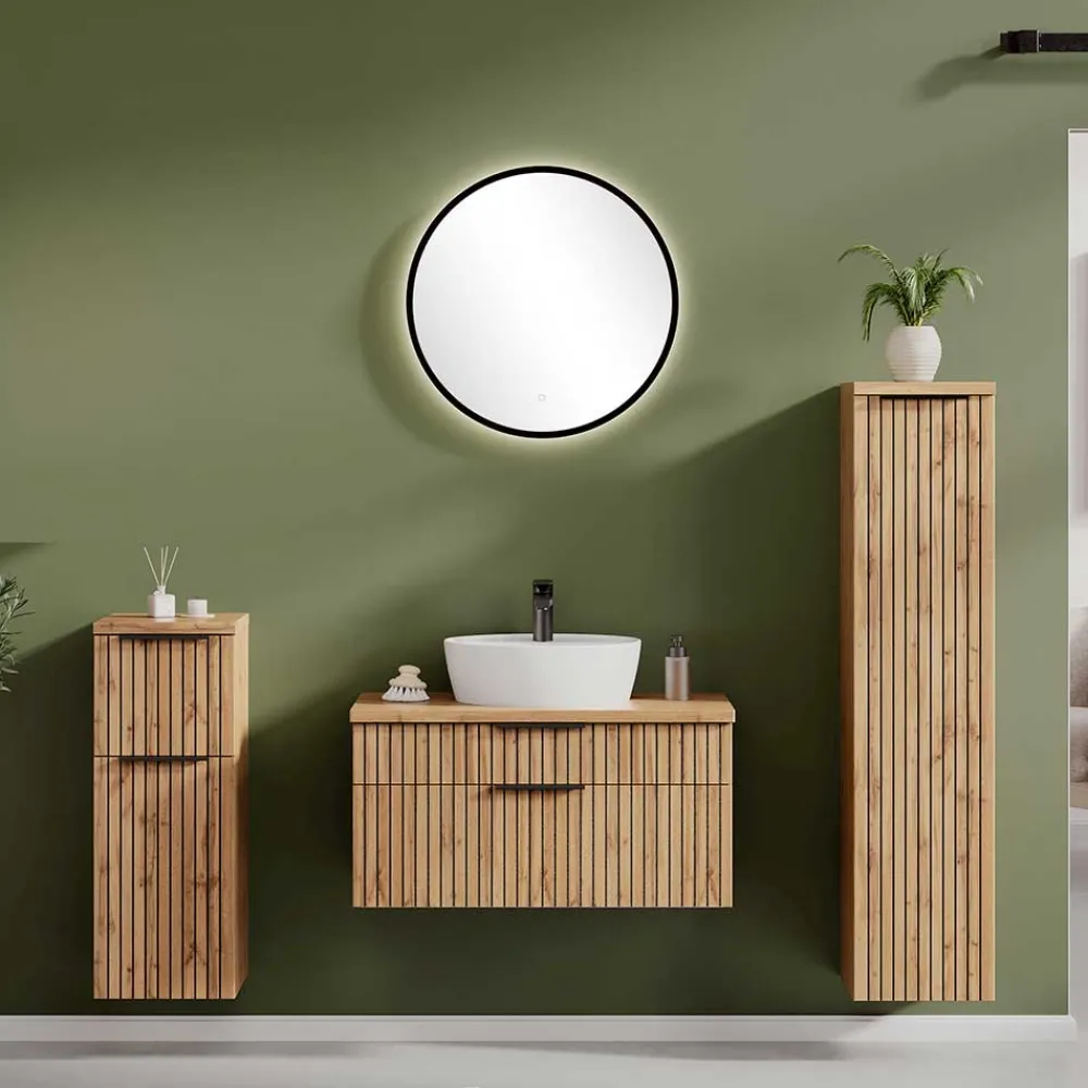 Wohnen Badezimmer Komplett*Komplettset Badeinrichtung modern - Crystoga (vierteilig)