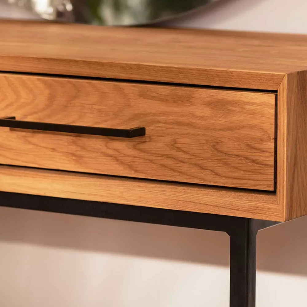 Wohnen Konsolentisch aus Wildeiche & Metall - Kerfa