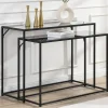 Wohnen Glasmöbel|Tische*Konsolentisch Duo in Schwarz - Panfreda (zweiteilig)
