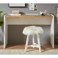 Wohnen Schminktische*Konsolentisch in Weiß und Wildeiche Dekor - Nonessia