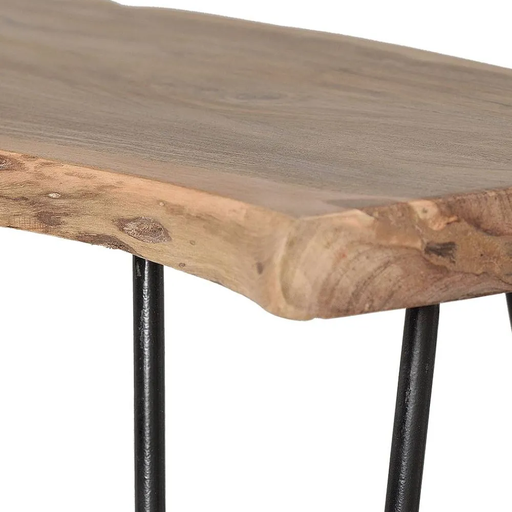 Wohnen Konsolentisch mit Baumkante Holzplatte Akazie - Cornelys