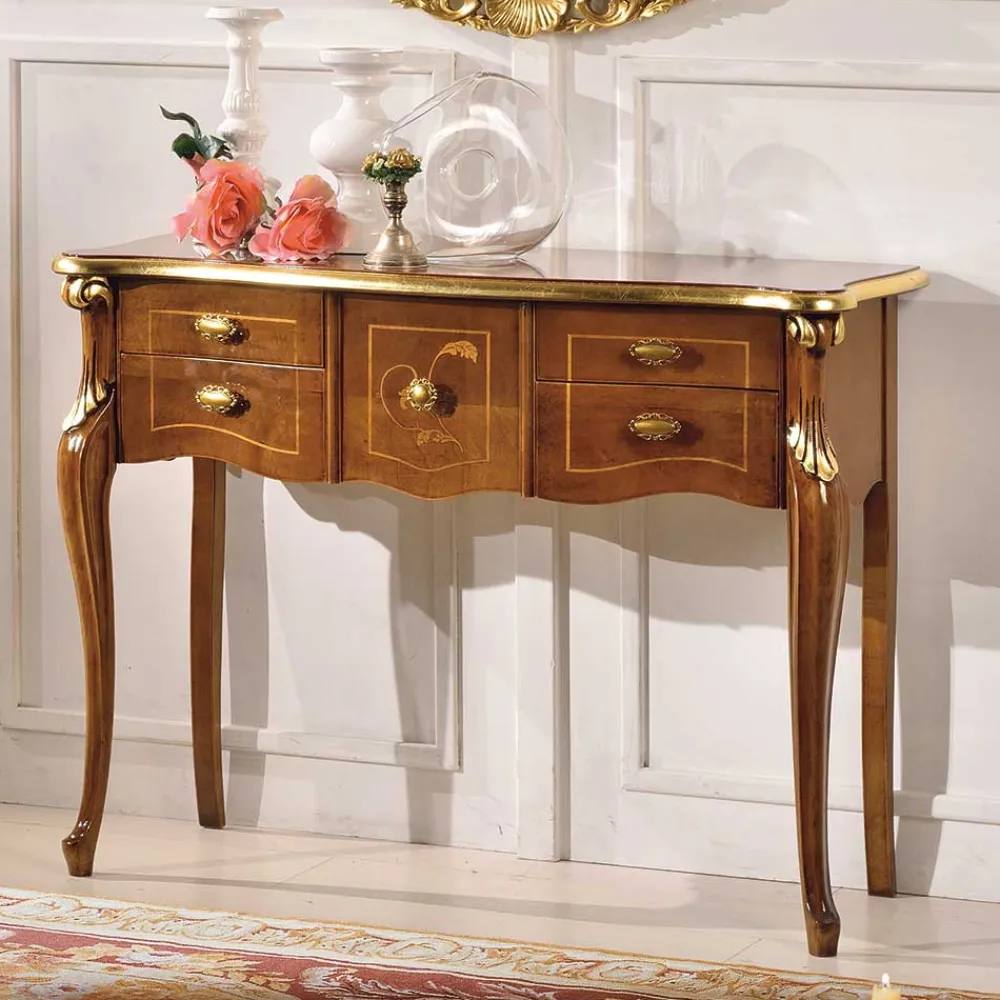 Wohnen Konsolentisch mit fünf Schubladen - Carlenna