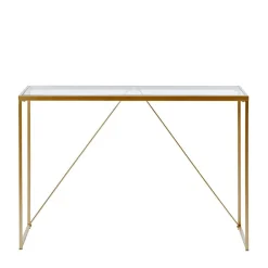 Wohnen Konsolentisch mit Glasplatte und Bügelgestell - Area