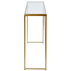 Wohnen Konsolentisch mit Glasplatte und Bügelgestell - Area