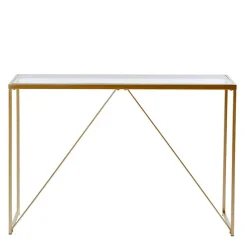 Wohnen Konsolentisch mit Glasplatte und Bügelgestell - Area