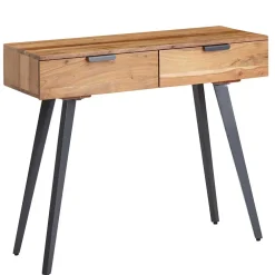 Wohnen Konsolentisch Schreibtisch aus Akazie & Metall - Ishi