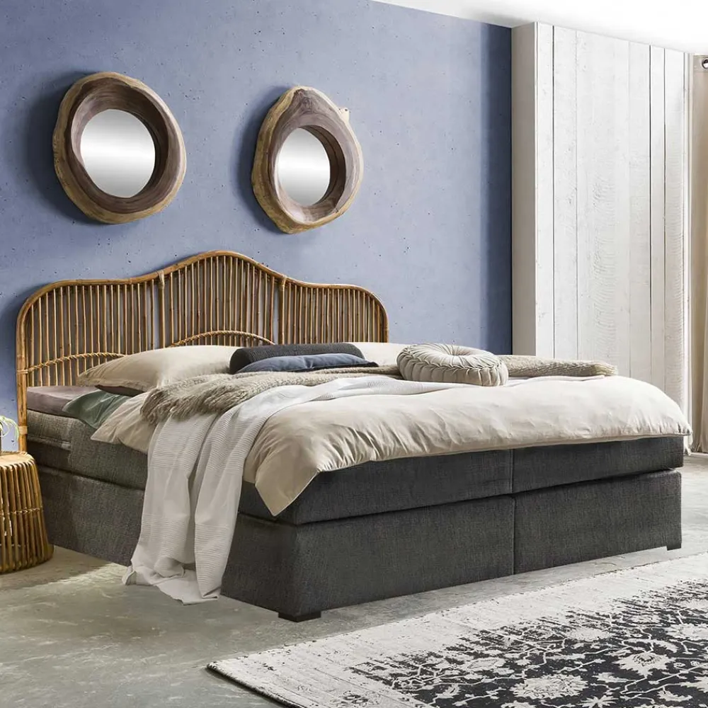 Wohnen Kopfteil aus Rattan in Natur - Teako