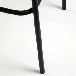 Wohnen Kordel Geflecht Barstuhl in Schwarz - Dariana (4er Set)