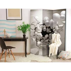 Wohnen Paravents*Kunst Motiv Paravent in Grau Weiß - Catalonia