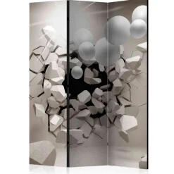 Wohnen Paravents*Kunst Motiv Paravent in Grau Weiß - Catalonia