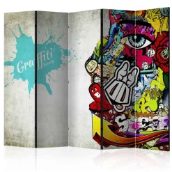 Kinder Wohnen Kunst Paravent Graffiti Druck - Finore