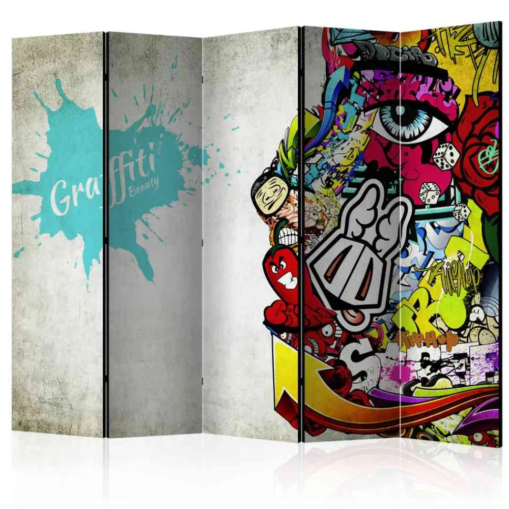Kinder Wohnen Kunst Paravent Graffiti Druck - Finore
