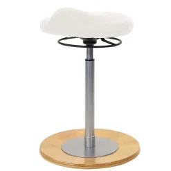 Wohnen Kunstleder Arbeitshocker in Weiß - Calexia