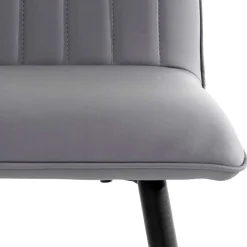 Wohnen Kunstleder Barstühle in Grau - Eleganto (2er Set)