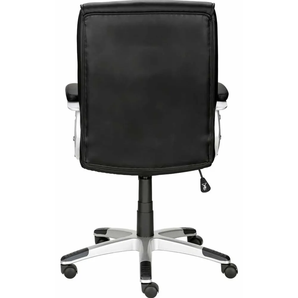 Wohnen Kunstleder Bürosesseö in Schwarz & Chrom - Bicarion