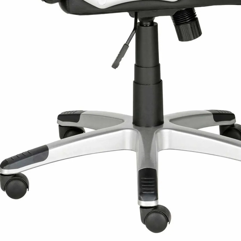 Wohnen Kunstleder Bürosesseö in Schwarz & Chrom - Bicarion