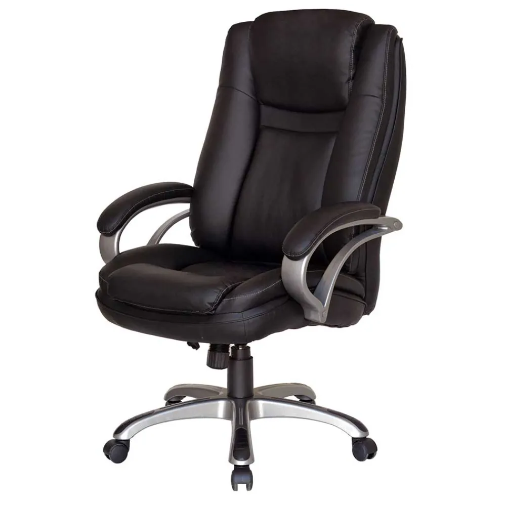 Wohnen Bürostühle*Kunstleder Chefsessel klassisch in Schwarz - Jarne