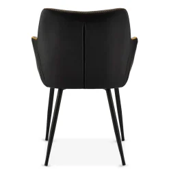 Wohnen Wohnzimmerstühle*Kunstleder Esstischsessel in Schwarz - Oristano (2er Set)