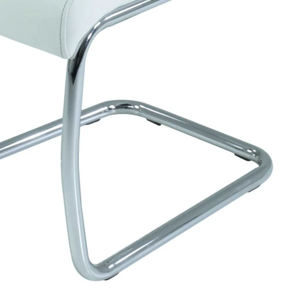 Wohnen Küchenstühle|Esszimmerstühle*Kunstleder Esszimmer Stühle in Weiß - Mengiz (Set)