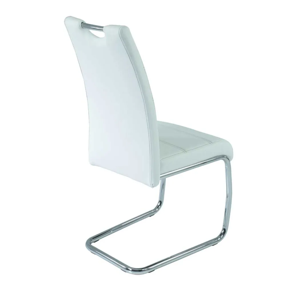 Wohnen Küchenstühle|Esszimmerstühle*Kunstleder Esszimmer Stühle in Weiß - Mengiz (Set)