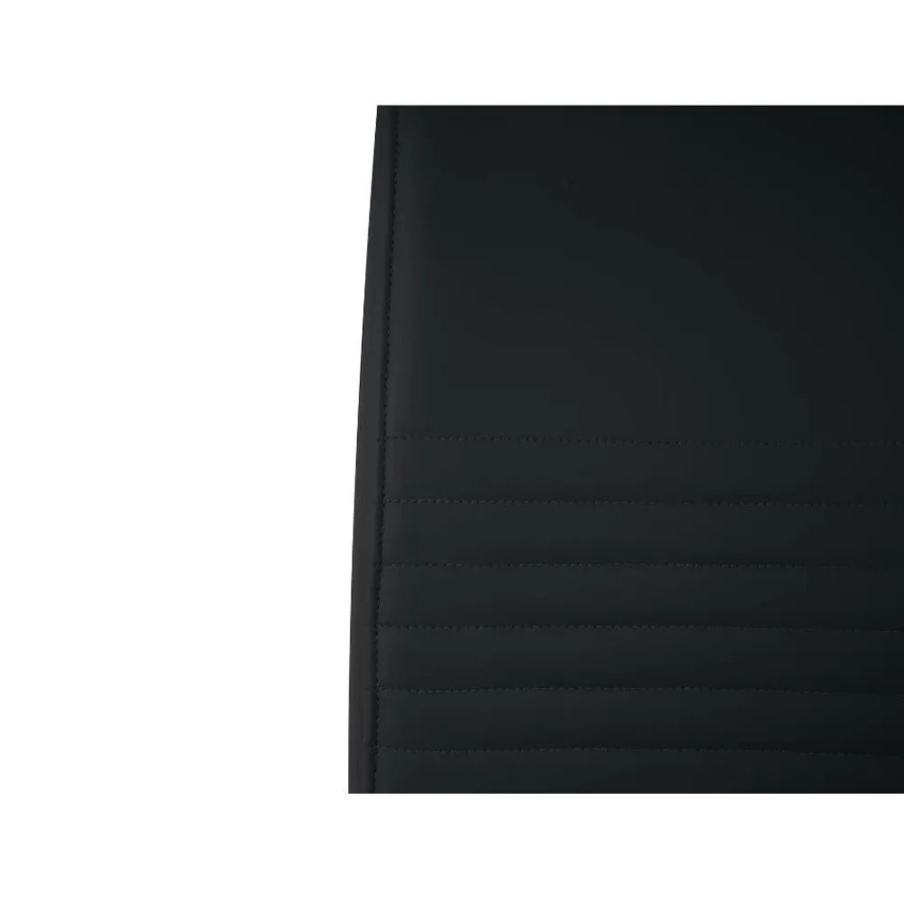 Wohnen Kunstleder Freischwinger in Schwarz - Pencras (2er Set)