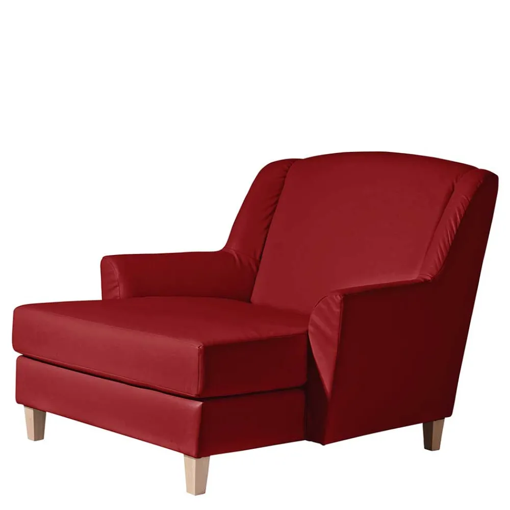 Wohnen Kunstleder Megasessel in Rot - Pulnion