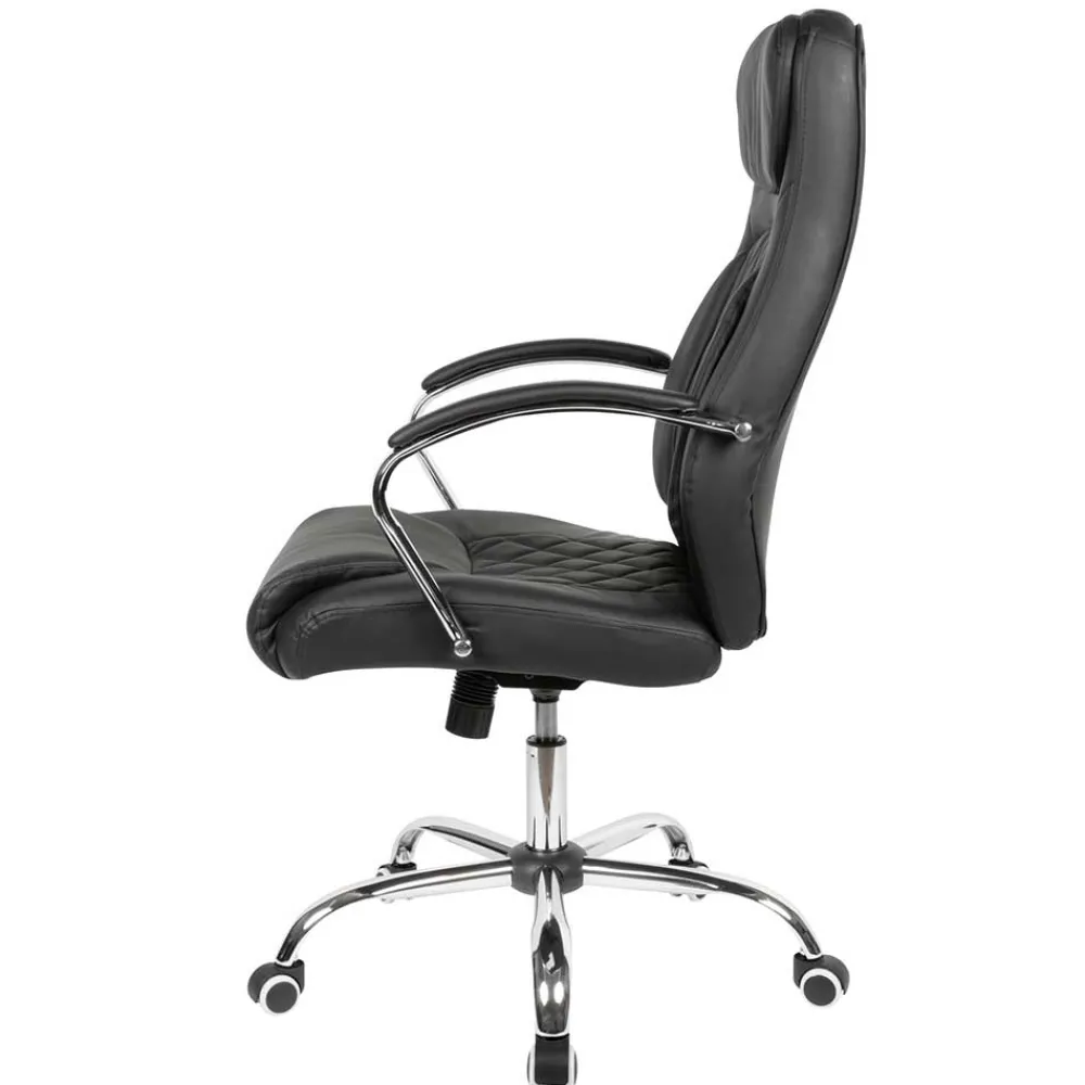 Wohnen Bürostühle*Kunstleder Schreibtischsessel in Schwarz - Elliot