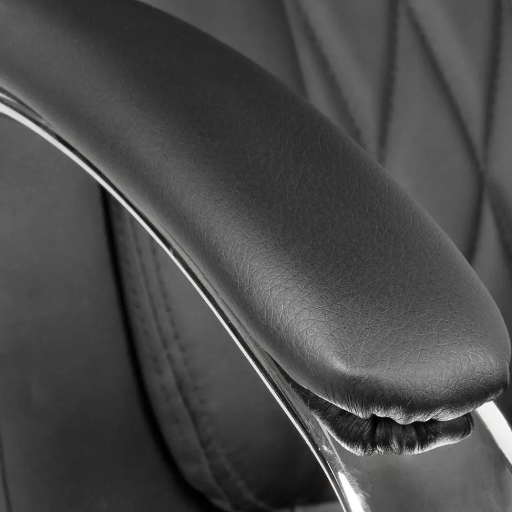 Wohnen Bürostühle*Kunstleder Schreibtischsessel in Schwarz - Elliot