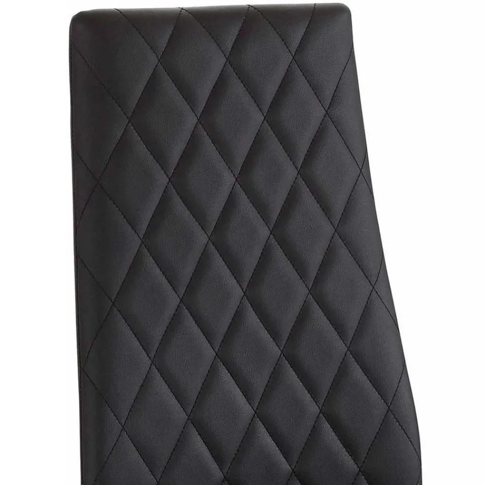 Wohnen Küchenstühle|Esszimmerstühle*Kunstleder Stühle mit hoher Lehne - Sanura (Set)