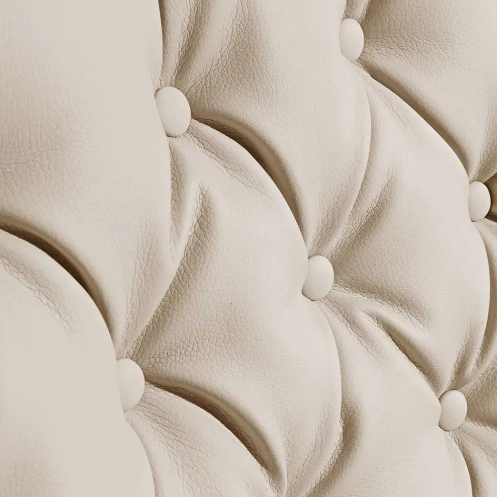 Wohnen Kunstleder Wohnzimmersessel in Beige und Buche - That