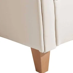 Wohnen Kunstleder Wohnzimmersessel in Beige und Buche - That