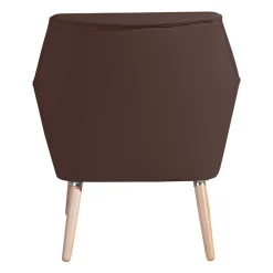 Wohnen Braune Möbel|Retro Möbel*Kunstleder-Sessel in Braun und Buche Natur - Astina