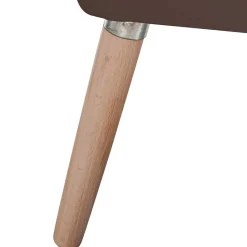 Wohnen Braune Möbel|Retro Möbel*Kunstleder-Sessel in Braun und Buche Natur - Astina