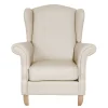 Wohnen Sessel & Hocker*Kunstledersessel mit Ohren in Beige - Maduera