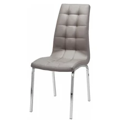 Wohnen Braune Möbel|Küchenstühle*Kunstlederstühle in Hellbraun - Bellatrix (2er Set)