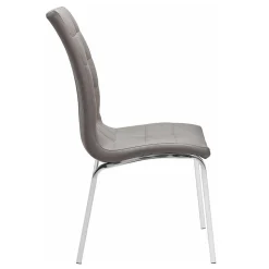 Wohnen Braune Möbel|Küchenstühle*Kunstlederstühle in Hellbraun - Bellatrix (2er Set)