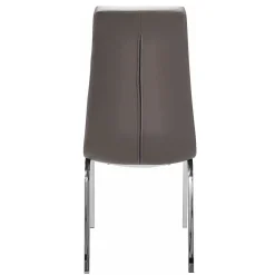 Wohnen Braune Möbel|Küchenstühle*Kunstlederstühle in Hellbraun - Bellatrix (2er Set)