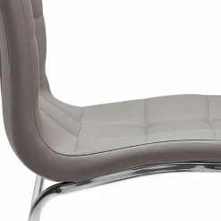 Wohnen Braune Möbel|Küchenstühle*Kunstlederstühle in Hellbraun - Bellatrix (2er Set)